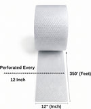 350'x 12" Wide Perf 12"- 3/16" Small Bubble Cushioning Wrap Padding Roll