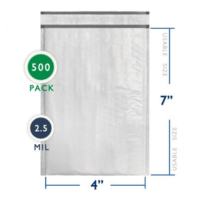 250 PC Poly Bubble Mailer (4" x 8") #000