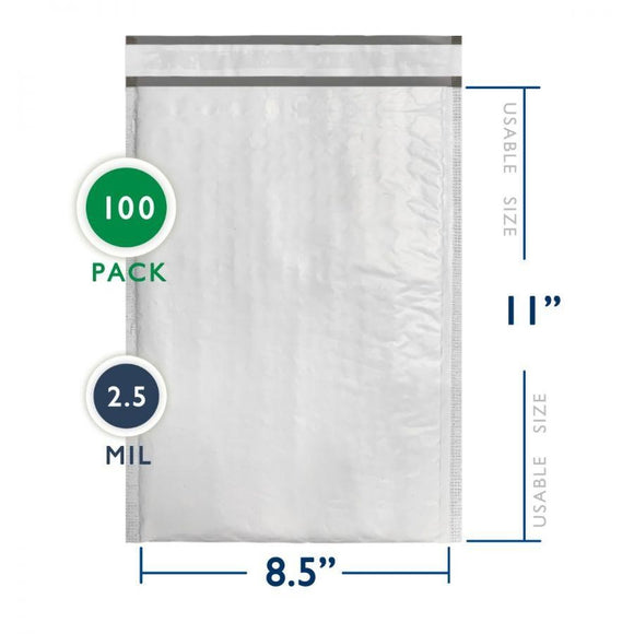 100 PC Poly Bubble Mailer  (8.5