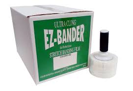 Clear Banding Film, 3" x 1000', 80 GaugeBanding Film - Pkg Qty 18 + Dispenser