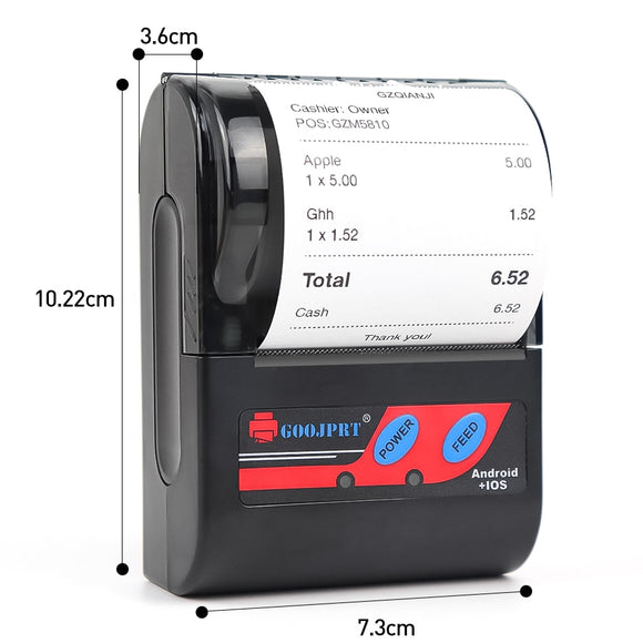 Portable Receipt Bluetooth Printer Thermal 58mm